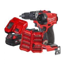 CONJUNTO ATORNILLADOR DE IMPACTO M8 CON TALADRO Y ESTUCHES DE BROCAS MILWAUKEE