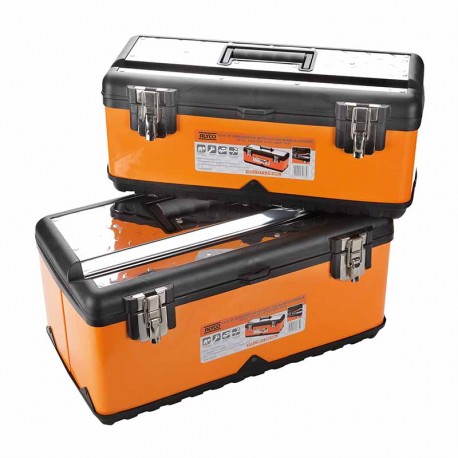 CAJAS DE HERRAMIENTAS METÁLICAS PACK 2 UDS CON BANDEJA ALYCO