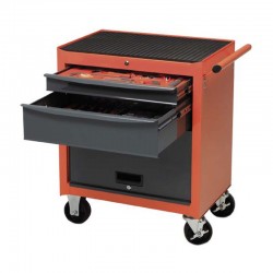 CARRO CON PORTÓN 2 CAJONES CON COMPOSICIÓN ORANGE ALYCO