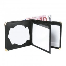 CARTERA PORTA-PLACA COLOR NEGRO REF 75929 PIELCU