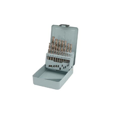 JUEGO DE BROCAS HSS AL COBALTO 19 UNIDADES