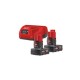 PACK DE 2 BATERÍAS DE M12 4.0 AH y CARGADOR M12 MILWAUKEE