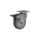 RUEDA GIRATORIA CON FRENO DE TERMO-CAUCHO DE 50MM PLETINA CARGA 50 KG PARA MUEBLES Y CARGA LIGERA