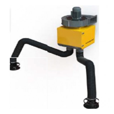 UNIDAD ESTACIONARIA PARA ASPIRACIÓN DE HUMOS CON DOS BRAZOS FLEXIBLES DUAL GO