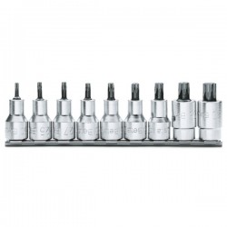 JUEGO DE 9 VASOS MACHO PARA TORNILLOS CON HUELLA TORX BETA REF.920TX/SB