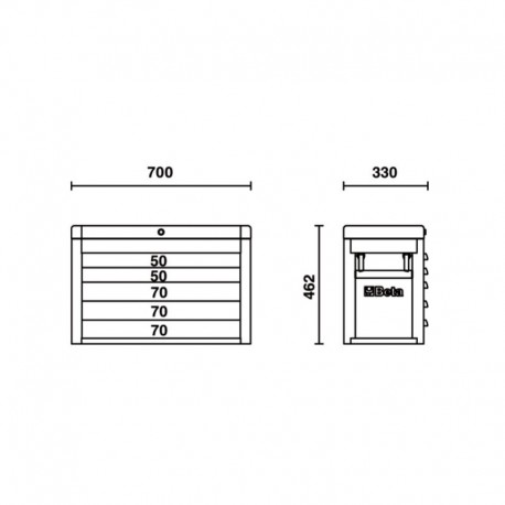 Alturas plano mueble Beta RSC23