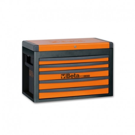 BAÚL DE HERRAMIENTAS PORTÁTIL CON 5 CAJONES RSC23-O BETA NARANJA