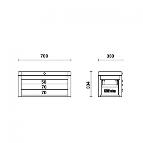 medidas cajonera dibujo