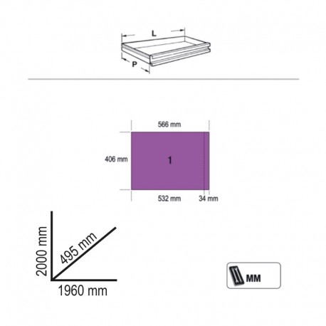 Mueble Beta C45PRO BW medidas mobiliario
