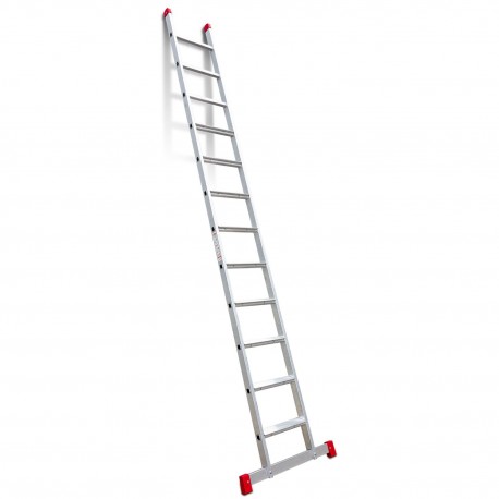 EN1100 | Escalera de apoyo con peldaños anchos, longitud de la escalera 307 cm.