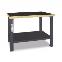BANCO DE TRABAJO CON MESA DE MADERA COLOR GRIS REF. C58B BETA
