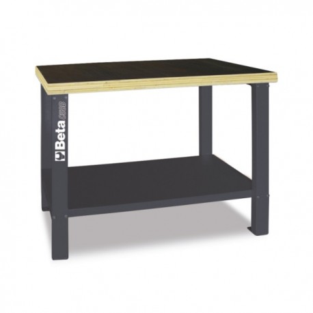 BANCO DE TRABAJO CON MESA DE MADERA COLOR GRIS REF. C58B BETA