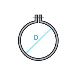 ABRAZADERA DE UNA OREJA VARIAS MEDIDAS