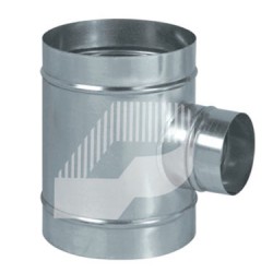 TE CON REDUCCIÓN A 90° DE CHAPA GALVANIZADA VARIAS MEDIDAS