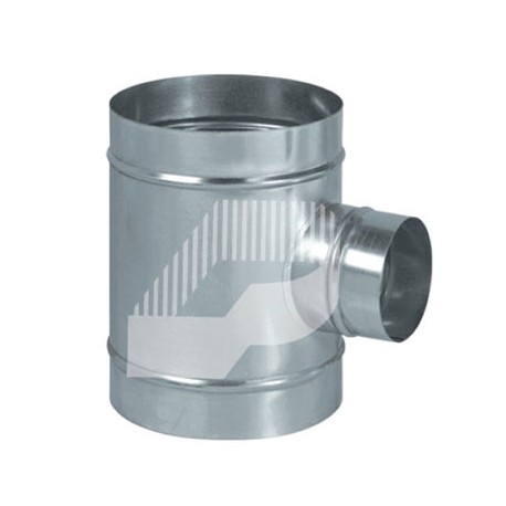 TE CON REDUCCIÓN A 90° DE CHAPA GALVANIZADA VARIAS MEDIDAS