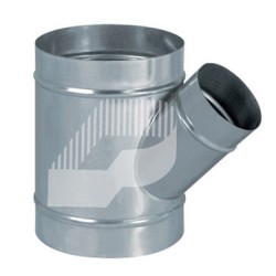 TE CON REDUCCIÓN A 45° DE CHAPA GALVANIZADA VARIAS MEDIDAS