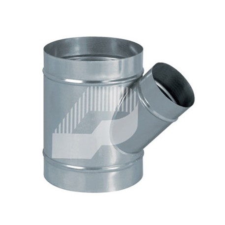 TE CON REDUCCIÓN A 45° DE CHAPA GALVANIZADA VARIAS MEDIDAS