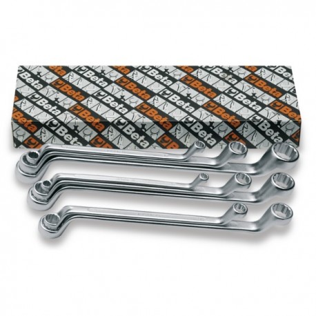 JUEGO DE 12 LLAVES FIJAS DE ESTRELLA ACODADAS DE DOS BOCAS BETA REF. 90/S12