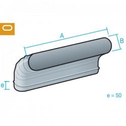 CODO VERTICAL OVAL DE CHAPA GALVANIZADAO ACERO INOX VARIOS GRADOS