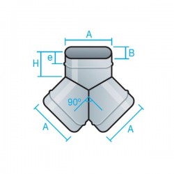 DERIVACÍON OVALADA DE CHAPA O ACERO INOX VARIAS MEDIDAS
