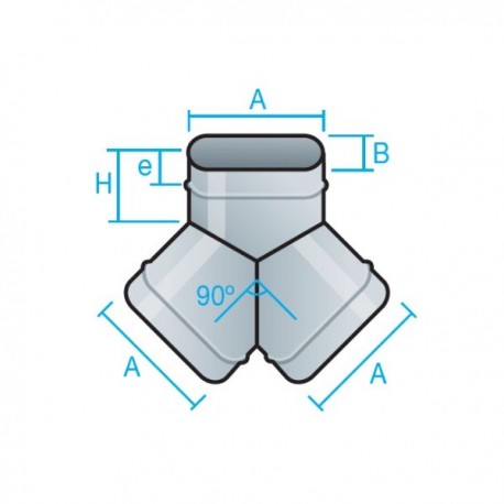 DERIVACÍON OVALADA DE CHAPA O ACERO INOX VARIAS MEDIDAS