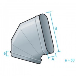 CODO VERTICAL HORIZONTAL DE CHAPA GALVANIZADA O ACERO INOX