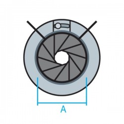 COMPUERTA DE REGULACIÓN CIRCULAR IRIS MANUAL DE VARIOS TAMAÑOS