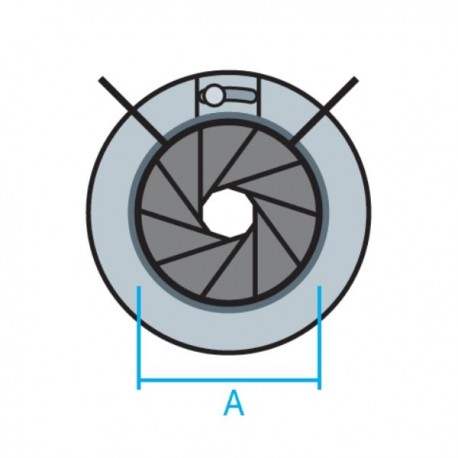COMPUERTA DE REGULACIÓN CIRCULAR IRIS MANUAL DE VARIOS TAMAÑOS