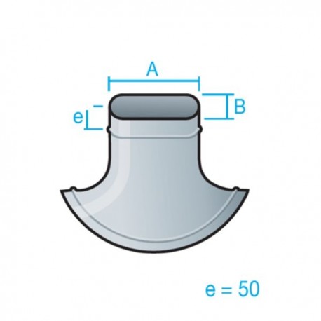 INJERTO A 90° PARA CONDUCTOS OVALADOS