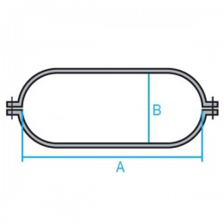 ABRAZADERA OVAL PARA INSTALACIONES DE CHAPA OVALADA