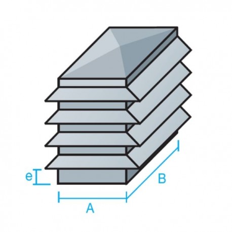 SOMBRERETE RECTANGULAR DE CHAPA GALVANIZADA