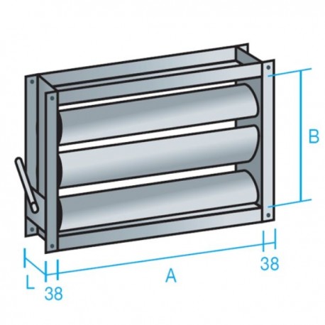 COMPUERTA DE REGULACIÓN RECTANGULAR MANUAL