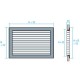 REJILLA DE IMPULSION DE SIMPLE DEFLEXIÓN DE ALUMINIO