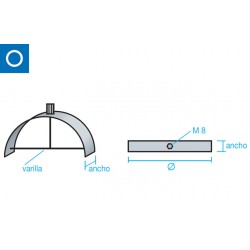 SOPORTE INTERIOR PARA TUBO M-8