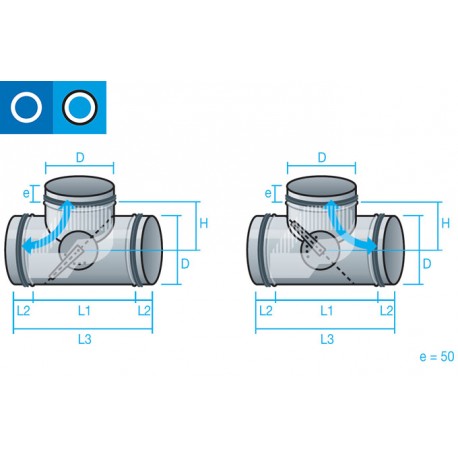 REGULADOR DE CAUDAL TE 90° BYPASS