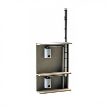CHIMENEA MODULAR COLECTIVA CONCÉNTRICA EN DOBLE PARED SED