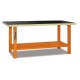 BANCO DE TRABAJO CON MESA DE MADERA COLOR NARANJA REF. C56B BETA