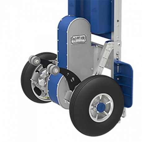 Ruedas neumáticas de la carretilla electrica sube escaleras