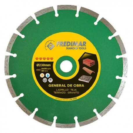 DISCO GENERAL DE OBRA LASER-VANGUARD Ø125 MM FREDIMAR