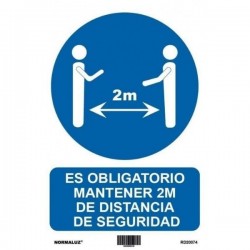 SEÑAL DE OBLIGATORIO DISTANCIA DE SEGURIDAD 2MT RD20674 NORMALUZ