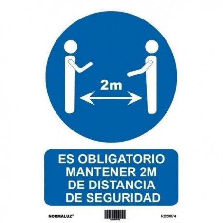 SEÑAL DE OBLIGATORIO DISTANCIA DE SEGURIDAD 2MT RD20674 NORMALUZ