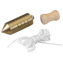 PLOMADA DE ACERO CON NUEZ DE MADERA Y CORDÓN DE NYLON REF.197934 ALYCO