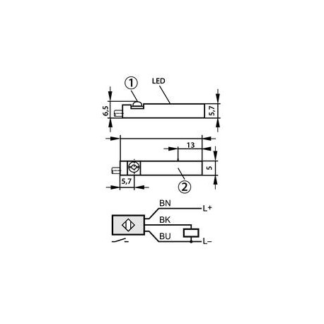 SENSOR MAGNÉTICO DSH E.HALL AIGNEP REF. DSH4H3F20 CON CABLE