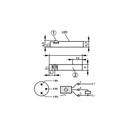 SENSOR MAGNÉTICO DSH E.HALL AIGNEP REF. DSH4H3FM8 CON CONECTOR