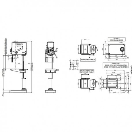 TALADRO DE COLUMNA C-18 ERLO