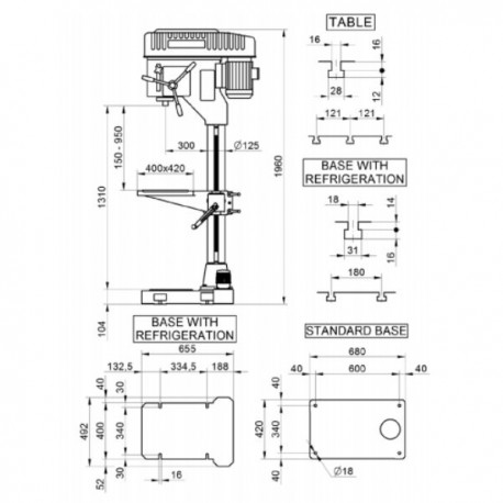 TALADRO DE COLUMNA V-32 ERLO