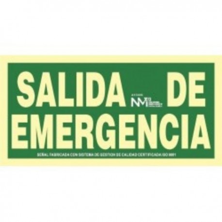 SEÑAL DE SALIDA DE EMERGENCIA EN PVC CLASE B RD13106 NORMALUZ