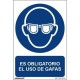 SEÑAL DE OBLIGATORIO EL USO DE GAFAS PVC CLASE B RD20002 NORMALUZ