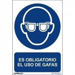 SEÑAL DE OBLIGATORIO EL USO DE GAFAS PVC CLASE B RD20002 NORMALUZ