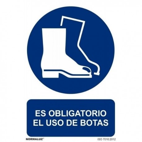 SEÑAL OBLIGATORIO EL USO DE BOTAS EN PVC CLASE B RD20005 NORMALUZ